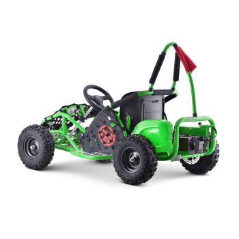 Gokart Fast Dragon na akumulator Zielony 30km/h + Silnik 1000W + Koła pompowane + Regulacja siedzenia + Pasy